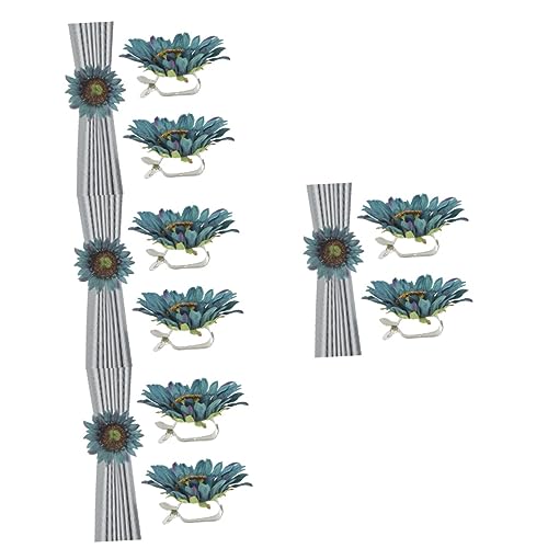 Abrazadera de cortina de girasol MAGICLULU con 8 piezas para ventanas 2