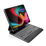 GOKOCO Magic Keyboard for iPad Air 5th Gen,iPad Pro 11 2022 with Touch Trackpad,7 Colors Backlit Wir