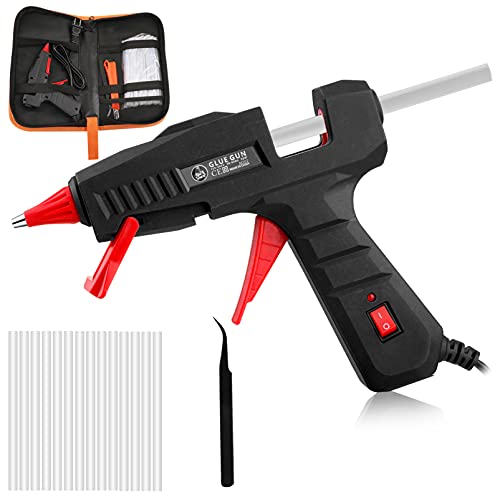 Mini Hot Glue Gun Kit, 30W Hot Melt Glue Gun with 20 Pcs Glue Sticks, Tweezers and Carry Case, Best for Arts & Craft, Quick Repairs, DIY Hobbyists, Crafters, Fabric, Glass, Crafting, Wood, Plastic