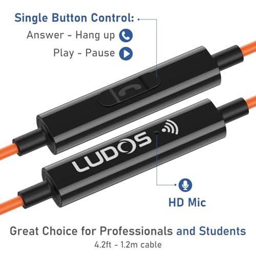 Image of LUDOS Clamor USB C Headphones for iPhone 17 16 15 Pro Max Plus Air iPad Pro, 5 Years Warranty, USB-C Earbuds for Samsung Galaxy S26 S25 S24 S23 Ultra S22 S21 FE S20 A55 A54 A53, USB Type C Earphones