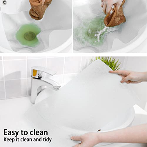 Pakroman Clear 8 Pcs Refrigerator Liners, Waterproof Washable Shelf Liner, Slip Resistant, Slows Spills, Refrigerator Drawer, Fda, Top Freezer Glass Shelf Wire Shelving Cupboard Cabinet Drawers #TOP3