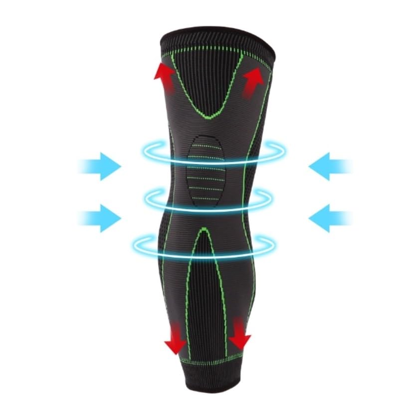Nylon Knitted Breathable Lengthened Knee Pads Soft for Men and Women