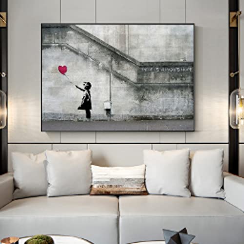 Street graffiti mur art toile peinture deco salon moderne 40x60cm
