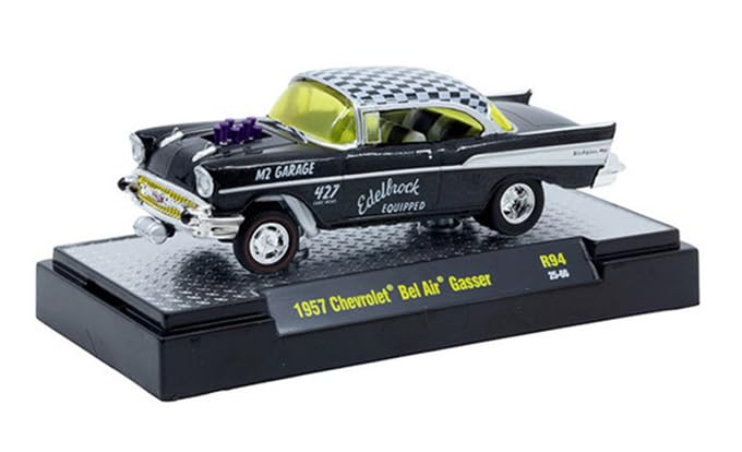 M2 Machines Detroit Muscle 1957 Chevy Bel Air Edelbrock Gasser miniatura 1