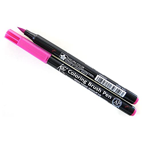 MARCADOR PINCEL ARTISTICO KOI COLORING BRUSH - 221 ROSA ESCURO - USO PROFISSIONAL