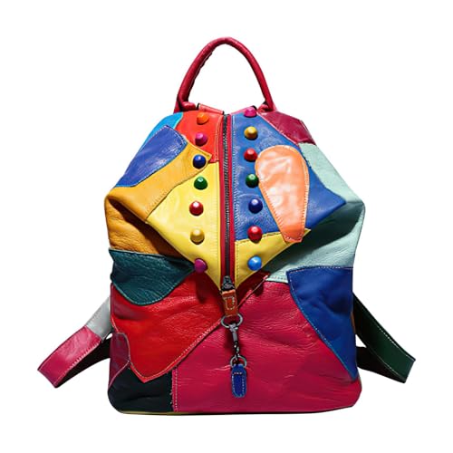 Sac à dos décontracté sac d'école Hippie en cuir pour homme et femme tendance