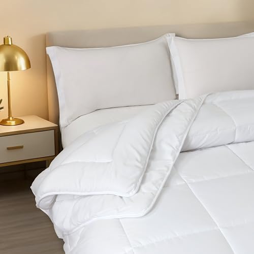 NORA HOME Relleno Nordico Cama 150 4 Estaciones. Conjunto 2 Edredones 125+250=375 gr/m² Unidos por un Clip. Fibra 3D Tacto Pétalo. Válido para Todo el año. Nivel Térmico de 1 a 4.5/5 - Duet