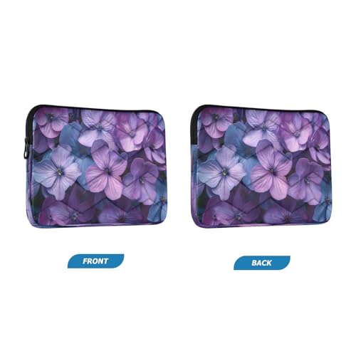 Funda para portátil 13-14 pulgadas con flores moradas impermeable miniatura 2