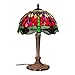 Tiffany Style Dragonfly Table Lamp, Red and Blue 18-Inch
