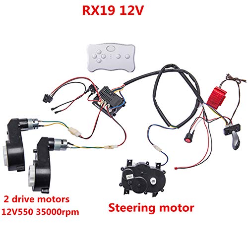 Kids Ride On Car 12V Diy Modified Harness Complete Set Of Remote Control Circuit Borad Wires Switch Gearbox With Motors, Children Electric Ride On Car Accessories #TOP1