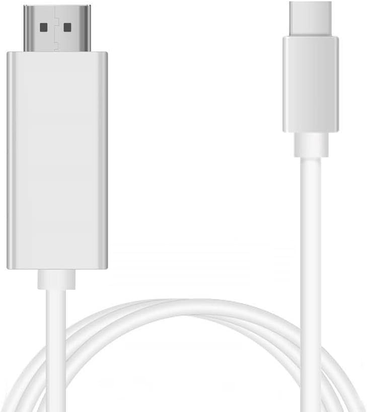 Кабель USB-C — HDMI, Full HD 4K UHD 1080p для ноутбука с разъемом USB-C, 2 метра, белый.