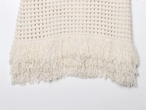 Women Mini Skirts Set Single-Breasted Fringe Decorate Short Sleeve Lapel Tops A-Line High Knitted Waist Skirt3