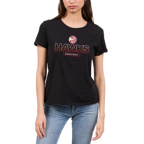 Atlanta Hawks NBA Fade Away - Officially Licensed Women's Short Sleeve T-Shirt