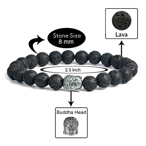 Image of Reiki Crystal Products Certified Natural Crystal Stone 8 mm Round Beads Bracelet for Men and Women | Reiki Charged Gemstone Bracelets | Multiple Stone Variants Available