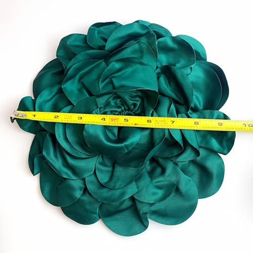 Image of Heyiwell Large Satin Fabric flower for Brooch Pin Wedding Party Dance Dress Suit Clothes Head Hair Accessories DIY Decor 9.45 inchInch