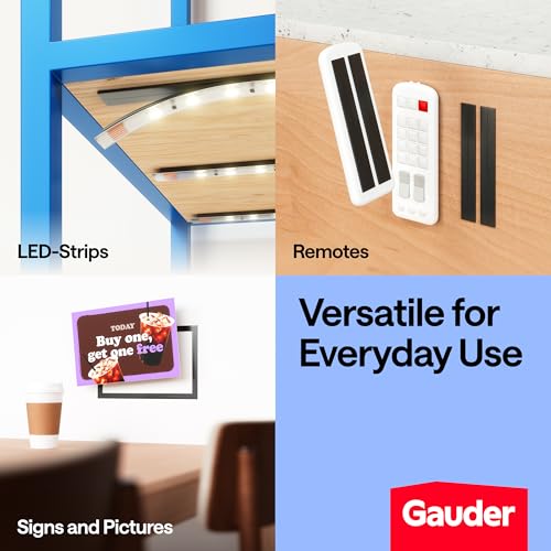 GAUDER A+B Magnetic Tape I Magnetic Strips with Adhesive Backing for Fly Screen & More | Magnetic Tape Roll (16 ft + 16 ft)