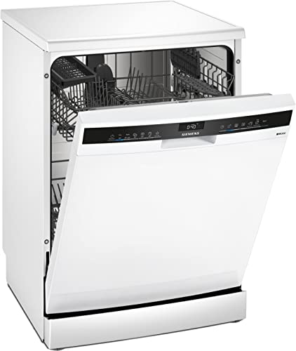 Siemens SN23HW00KE Stand-Geschirrspüler iQ300, Freistehende Spülmaschine mit Besteckkorb, 60 cm, Home Connect, varioSpeed Plus...