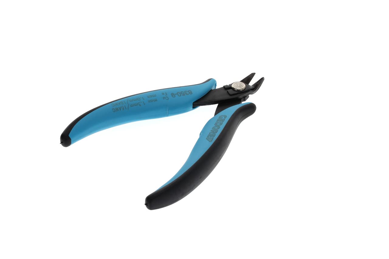 GEDORE Miniature Electronics Side Cutters for 1.3mm Copper Wire or 1.0mm Medium Hard Wire, Steel, Black/Blue - Image 3