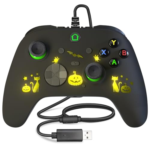 Image of Wired Controller for Xbox One, Support RGB LED, Turbo, Programmable Button, 3.5mm Jack, Gamepad Compatible with Xbox Series X|S, Xbox One S|X, and PC