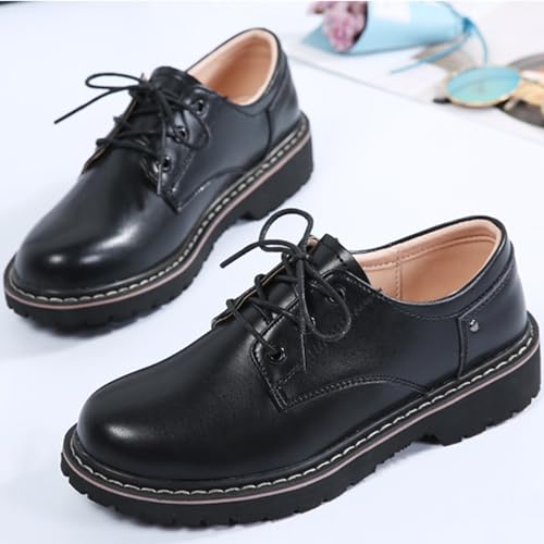 Women's Classic Oxfords Lace Up Business Formal Dress Shoes Platform Oxford Shoes Slip Resistant Service Boots - Image 5