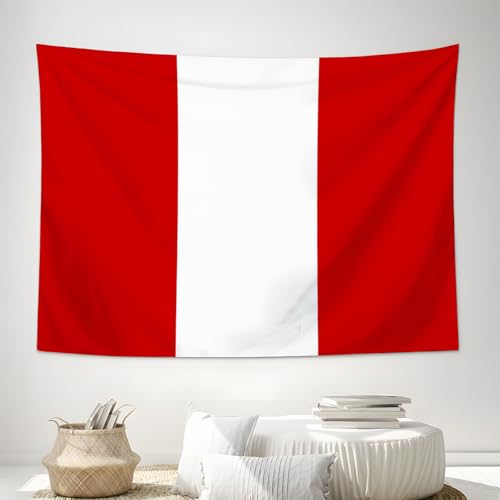 Tissu tapisserie murale drapeau péruvien pour masquer un mur abîmé - 4