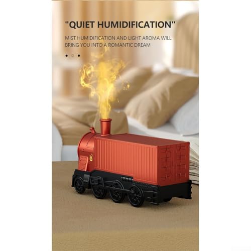Diffuseur train aromathérapie USB rouge de 300 ml avec télécommande - 6