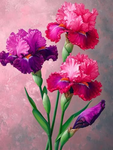 Diamond painting adulte fleur 80x110cm kit broderie diamant complet YJ-368