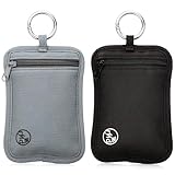 Paterr 2 Pcs Rfid Protected Stash Pouch Clip on Anti Theft Belt Wallet Travel Money purse Minimalist Keychain Organizer Pouches Bra Wallet Undergarment for ID Cards Cash Women Men