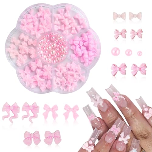Image of MAYCREATE Bow-Knot Nail Stud Rhinestones Crystal, 3D Bow-Knot