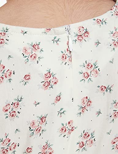 Image of Amazon Brand - Jam & Honey Girl's 100% Soft & Pure Cotton Comfortable and Stylish Printed Woven Dress with Short Sleeves and Belt - Perfect for Every Occasion