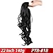 Produktbild Perücke lange Haare lockig Pferdeschwanz Haar Frauen Haarverlängerung 22 Zoll PTB-1B
