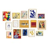 Set of 15 Eclectic Wall Decor, Vintage Floral Abstract Geometric Art, Modern Minimalist Painting, Maximalist Home Decor [8x10 in Unframed]