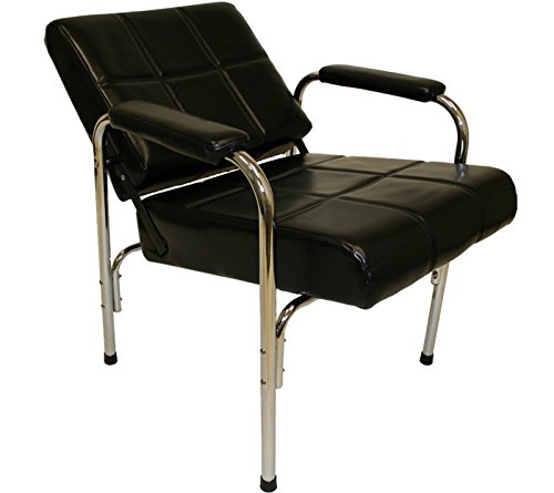 LCL Beauty Contemporary Automatic Recline Shampoo Chair with Steel Frame & Cross-Hatch Stitch Design - Thumbnail 3