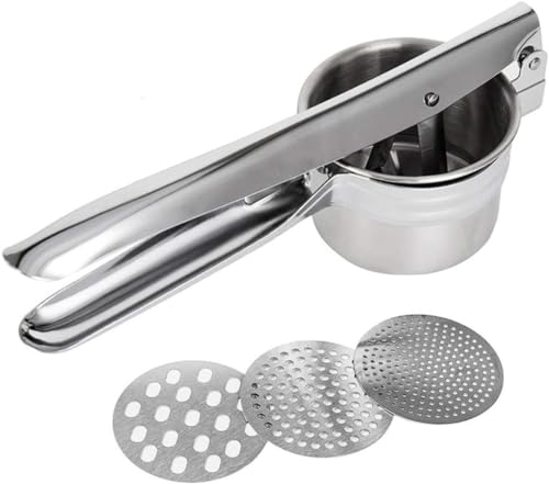 Cutdred ポテトマッシャー ステンレス ポテトチョッパー みじん切り ポテトライサー 手動式 絞り器 フルーツ 野菜 マッシャー ジューサー 食品 ストレーナー 多機能 台所用品 手動ジューサー