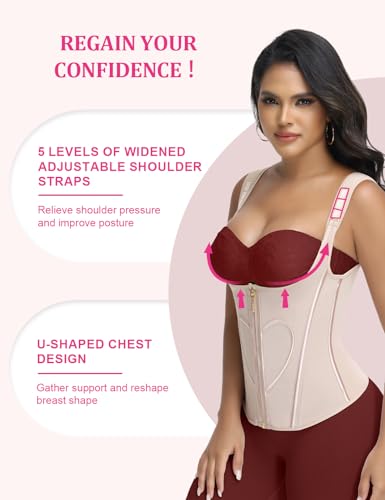 Image of SHAPSHE Waist Trainer for Women, Tummy Control Sports Girdle, Workout Body Shaper with Adjustable Shoulder Strap