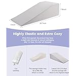 Litluxu Leg Elevation Pillows for After Surgery, 7.8Inch Height Foam Wedge Knee Surgery Recovery Equipment, Knee Replacement Recovery Aids for Hip Ankle Pain Relief, Single Leg Suppoort Wedge - Image 5