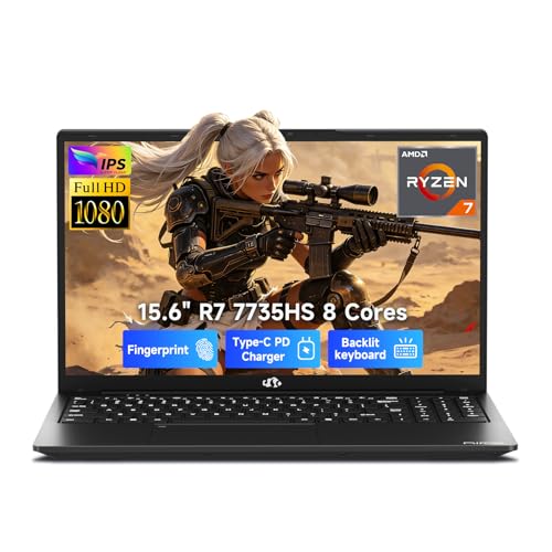 Image of NIMO 15.6 inch FHD Light-Gaming Laptop,AMD Ryzen 7 7735(Up to 4.75GHz, Beat i7-12700H) Win 11 with 16GB DDR5 RAM 512GB PCIe 4.0 SSD 100W PD Backlit KB 2-Yr Warranty Radeon 680M GPU for Business & Student