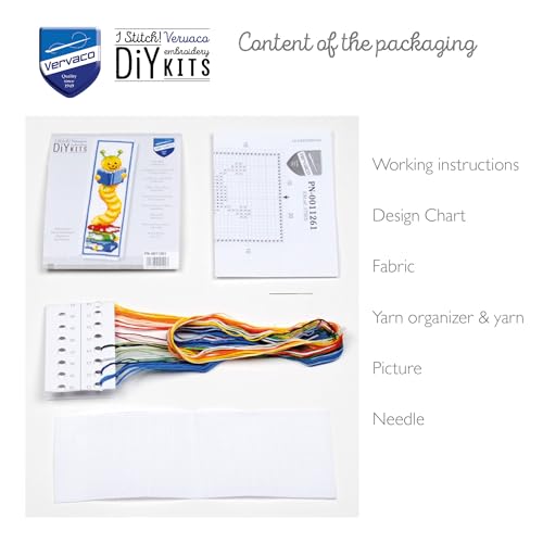 Image of Vervaco Bookmark kit Bookworm