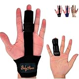 BodyMoves Finger Splint and Finger Extension Splint Trigger Finger Mallet Finger Broken Finger Rheumatoid Arthritis Post Operative Care Finger Knuckle immobilization Injury (Midnight Black)