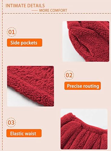 Image of Mens Fluffy Coral Fleece Pajamas Set Pullover Pants Loose Plush Warm Loungewear Sleepwear