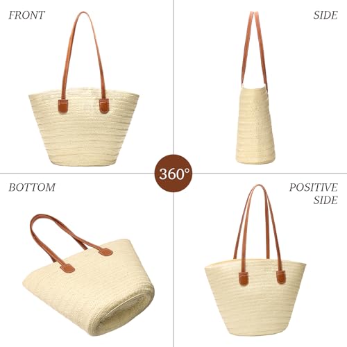 Bolso playero de paja para mujer grande tipo tote miniatura 4