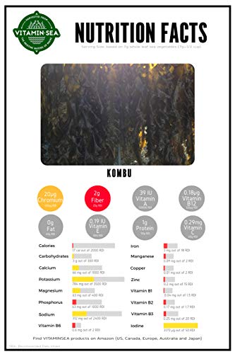 VITAMINSEA Organic Kombu Whole Leaf - Seaweed - 4 oz / 112 G North Atlantic Harvested and Vegan Certified Sea Vegetables (KW4) - Thumbnail 4