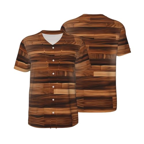 Maillot de softball respirant et personnalisé avec motif bois texture élégante