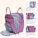 BabbleRoo Diaper Bag Backpack - Baby Essentials Travel Tote - Multi Function Water Resistant Diaper Bag, Travel Essentials Baby Bag with Changing Pad, Stroller Straps & Pacifier Case - Unisex, Purple