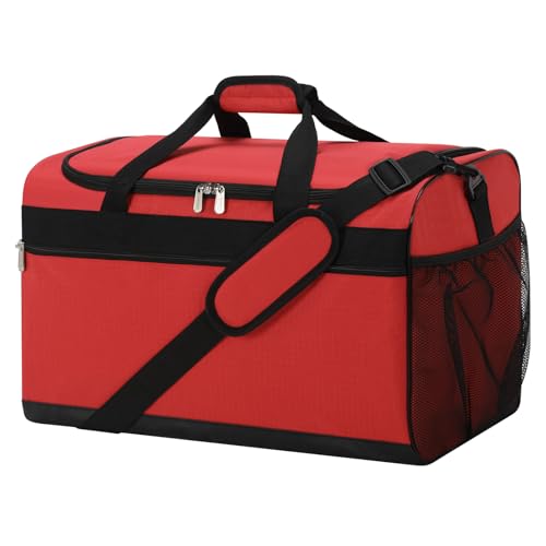 Image of 20 inch Sport Duffle Bag for Men, Red | 40L Gym Bag, Weekender Duffel Bag, Travel