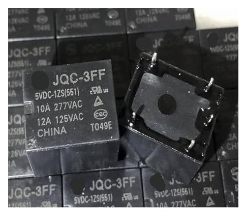 Relé JQC-3FF 5VDC-1ZS de 5 pines para proyectos de electrónica