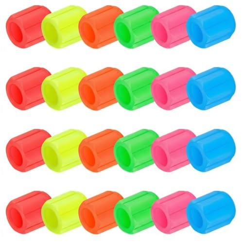 24 Bouchons Valve Pneu Voiture Lumineux, Bouchon Valve Lumineux, Capuchons Fluorescents de Valve de Pneu de Voiture Universel, Anti-Poussière Couvercle de...