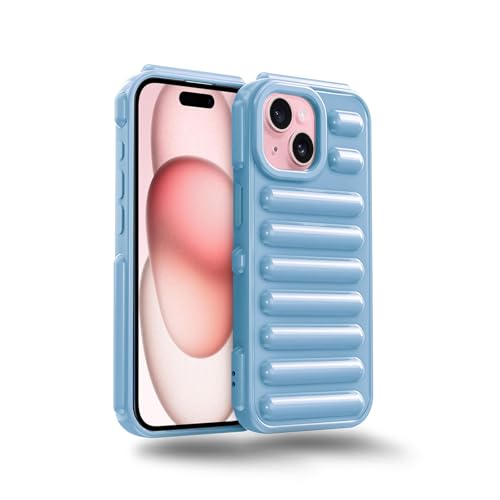 Image of Amazon Brand - Solimo High Protection Capsule Design Back Cover for Apple iPhone 15 Plus - Blue