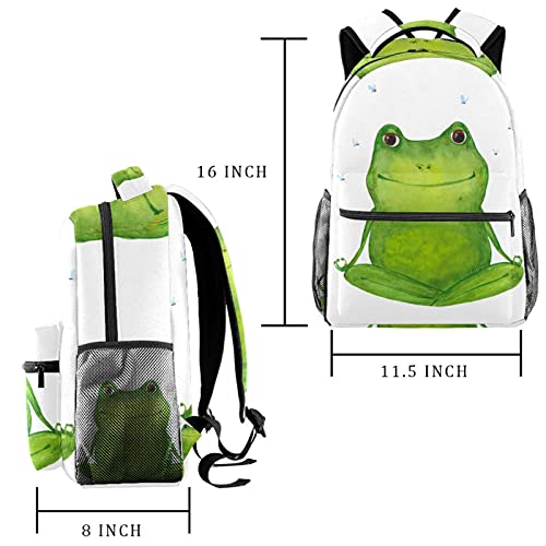 Sac à dos de voyage imprimé grenouille multicolore résistant et original - 2