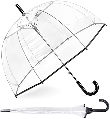 RONIARE Clear Bubble Umbrellas for Rain Large Windproof Dome Umbrella for Weddings,Prom, Graduation and Outdoor Events for Men and Women,Clear